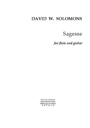 David W. Solomons: Sagesse