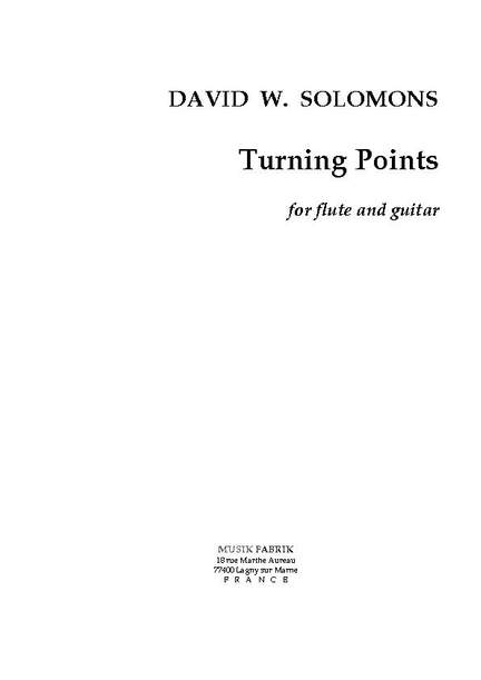 David W. Solomons: Turning Points