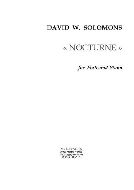David W. Solomons: Nocturne