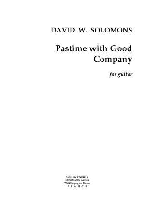 David W. Solomons: Pastime with Good Company