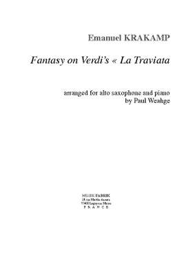 Emanuele Krakamp/Wehage: Fantaisie sur "La Traviata" de Verdi