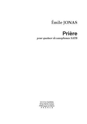 Émile Jonas: Prière