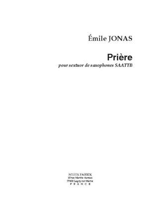 Émile Jonas: Prière