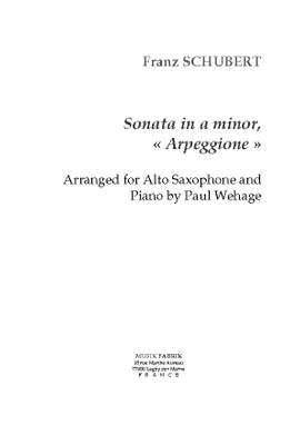 Franz Schubert/Paul Wehage: Sonata in a minor "Per Arpeggione"