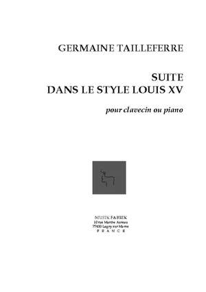 G. Tailleferre: Suite dans le style Louis Quinze
