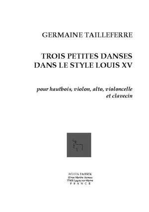 G. Tailleferre: Trois Petites Danses Louis XV