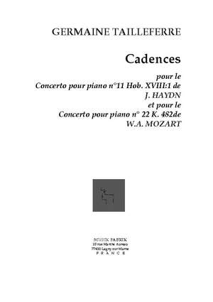 G. Tailleferre: Cadenzas pour Pno Ctos Haydn et Mozart