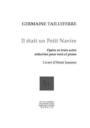 G. Tailleferre: Il était un Petit Navire (liv.d'Henri Jeanson)