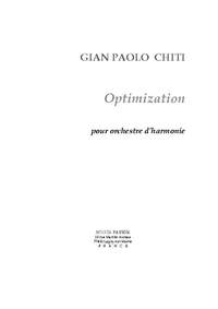 Gian-Paolo Chiti: Optimization