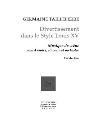 G. Tailleferre: Divertissement dans le Style Louis XV