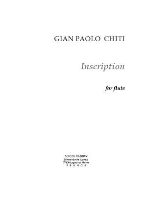 Gian-Paolo Chiti: Inscription