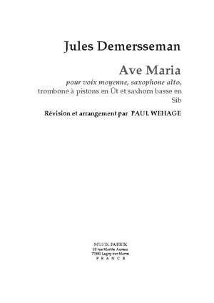 J. Demersseman/Wehage: Ave Maria