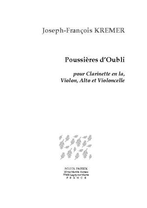 J.François Kremer: Poussières d'oubli