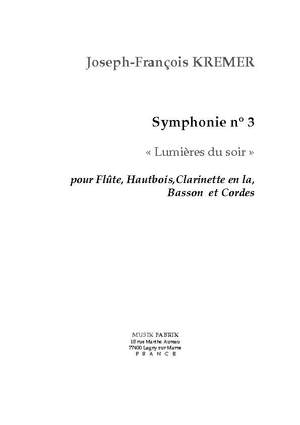 J.François Kremer: Symphonie no. III "Lumière du Soir"