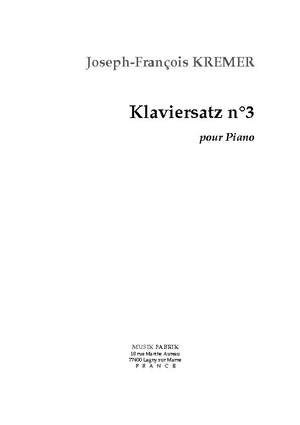 J.François Kremer: Klaviersatz 3