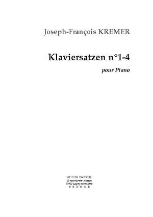 J.François Kremer: Klaviersatz 1,2, 3 et 4