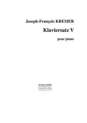 J.François Kremer: Klaviersatz V