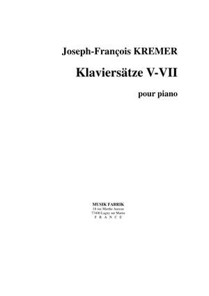 J.François Kremer: Klaviersätze V-VII