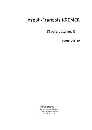 J.François Kremer: Klaviersätz IX
