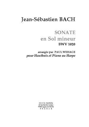 J.S. Bach: Sonata G min BWV 1020