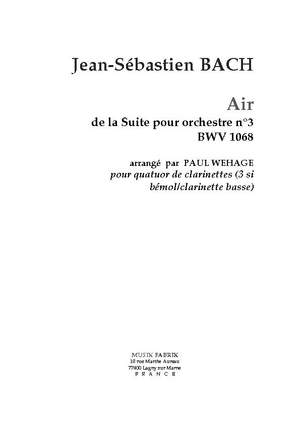 J.S. Bach: Air in D from the 3rd orch suite, BWV 1068