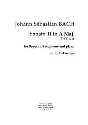 J.S. Bach: Sonata A maj BWV 1015