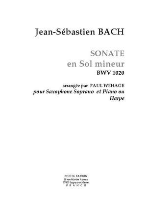 J.S. Bach: Sonata G min BWV 1020