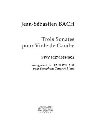 J.S. Bach: Sonate I-III(Viola da Gamba) BWV 1027-1029