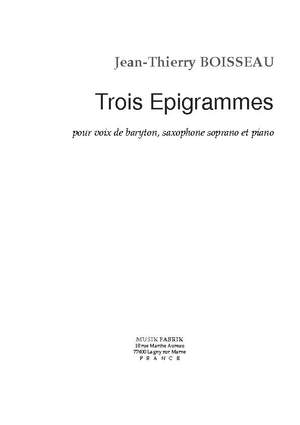 J.-Th. Boisseau: Trois Epigrammes (texte en français)