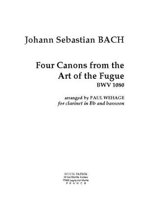 J.S. Bach: 4 Canons from The Art of The Fugue BWV 1080