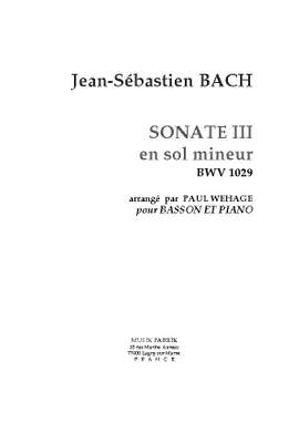 J.S. Bach: Sonata (Vla da Gamba) III g min BWV 1029