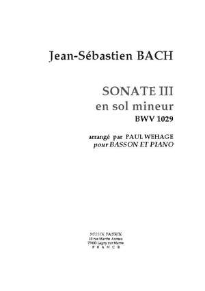 J.S. Bach: Sonata (Vla da Gamba) III g min BWV 1029