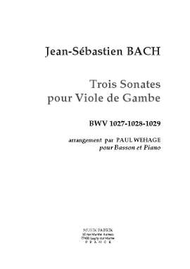 J.S. Bach: Sonate I-III(Viola da Gamba) BWV 1027-1029