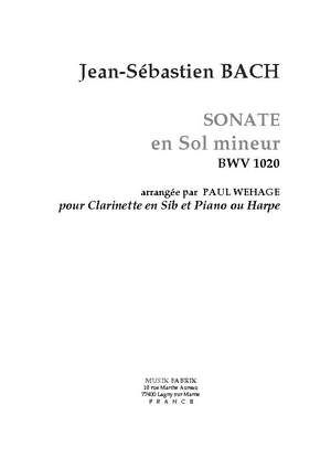 J.S. Bach: Sonata G min BWV 1020