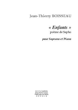 J.-Th. Boisseau: Enfants...poème de Sapho