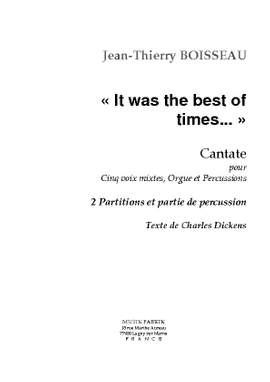 J.-Th. Boisseau: It was the best of times ( Dickens)