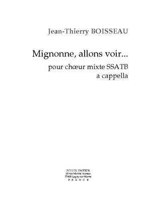 J.-Th. Boisseau: "Mignonne, allons voir..." pour choeur SSATB a cappella