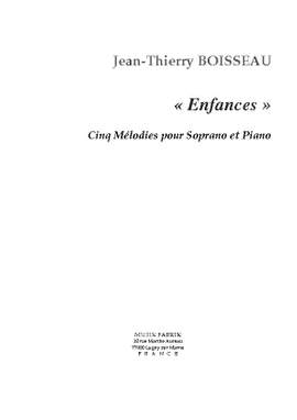 J.-Th. Boisseau: Enfance 5 melodies (Sapho,B. Holley