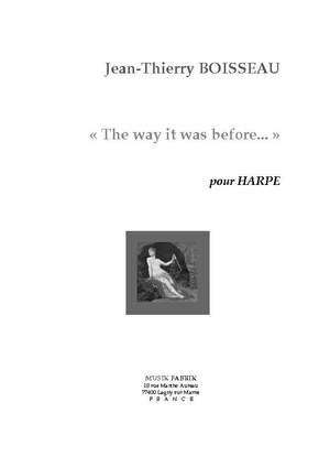 J.-Th. Boisseau: The Way It was Before