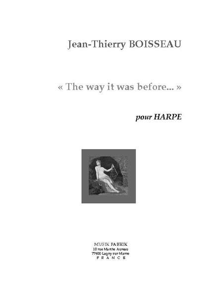 J.-Th. Boisseau: The Way It was Before