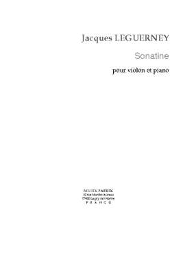 Jacques Leguerney: Sonatine