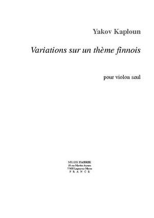 Jakov Kaploun: Variations sur un thème finnois