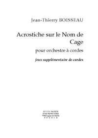 J.-Th. Boisseau: Acrostiche sur le Nom de Cage