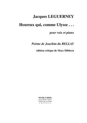 Jacques Leguerney: Heureux qui, comme Ul-ysse