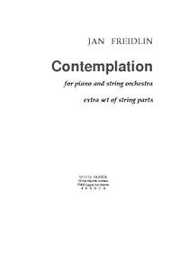 Jan Freidlin: Contemplation pour Piano et Cordes