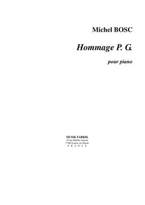 Michel Bosc: Hommage P. G.