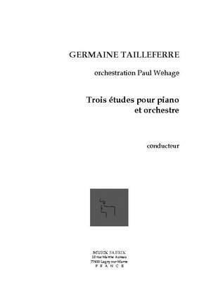 Orch Paul Wehage: Trois Etudes for Piano et Orchestre