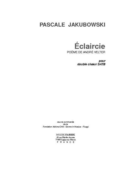 Pascale Jakubowski: Éclaircie
