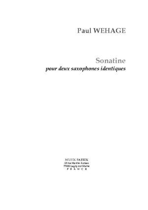 Paul Wehage: Sonatine