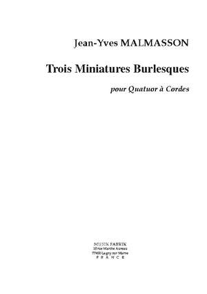 Jean-Yves Malmasson: 3 Miniatures Burlesques